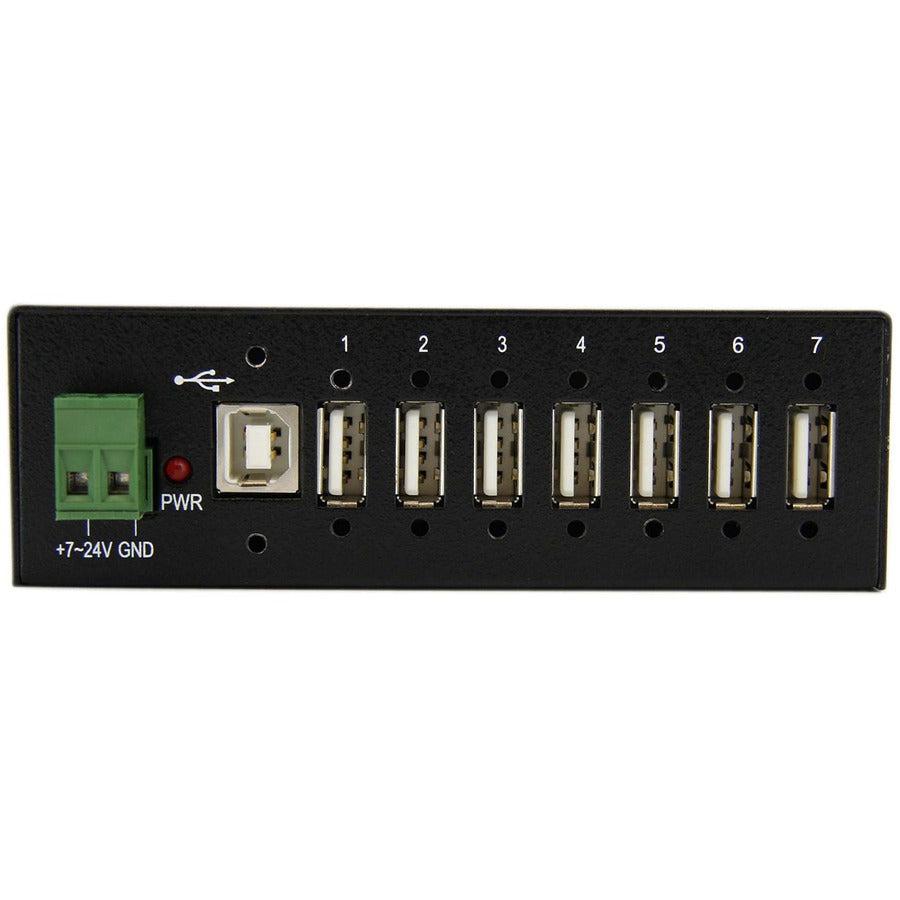 Startech.Com 7-Port Usb 2.0 Hub - Metal Industrial Usb-A Hub With Esd Protection & 350W Surge