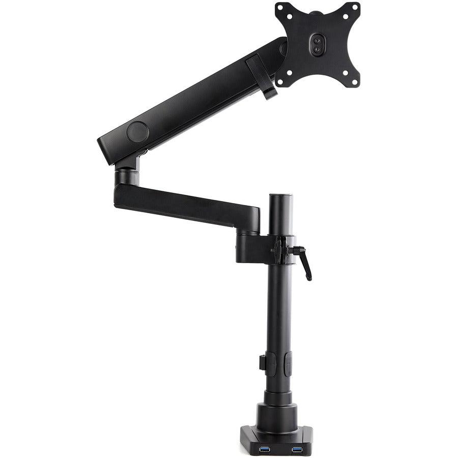 Startech.Com Desk Mount Monitor Arm With 2X Usb 3.0 Ports - Pole Mount Full Motion Single Arm
