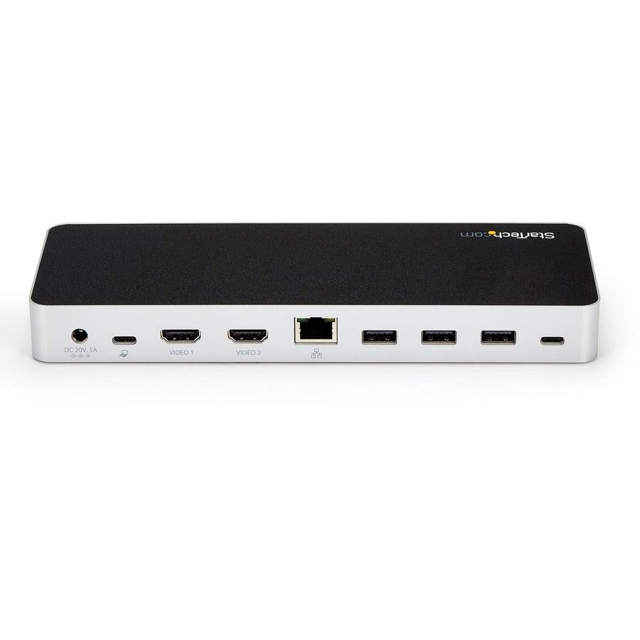 Startech.Com Dual Monitor Usb C Docking Station With 60W Power Delivery For Windows Laptops - Usb C To Hdmi Or Dvi Dock - Usb 3.1 Gen 1 Type C Dock W/ Charging - Thunderbolt 3 Compatible
