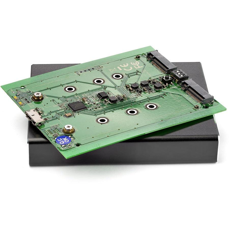 Startech.Com Dual-Slot Drive Enclosure For M.2 Sata Ssds - Usb 3.1 (10Gbps) - Raid