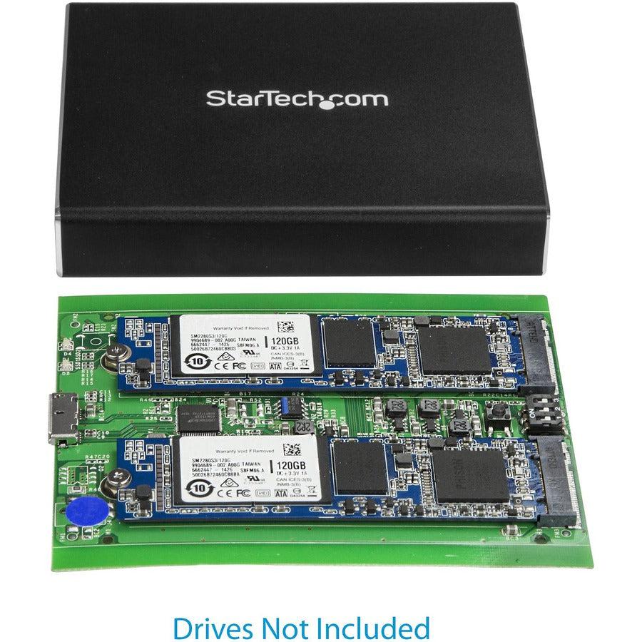 Startech.Com Dual-Slot Drive Enclosure For M.2 Sata Ssds - Usb 3.1 (10Gbps) - Raid
