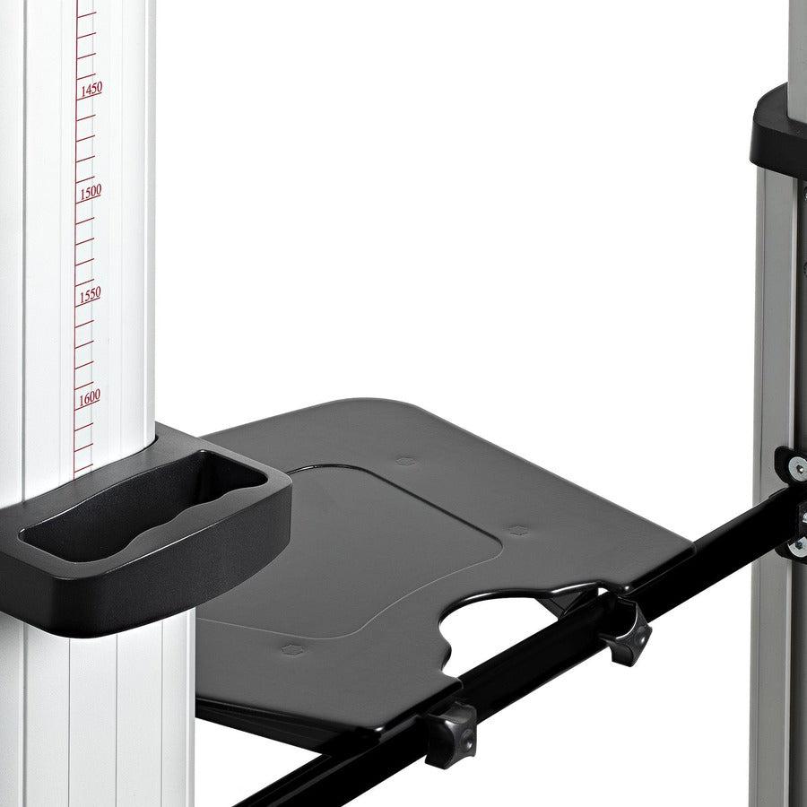 Startech.Com Dual Tv Cart For 37-60In Vesa Tvs Up To 110Lb/50Kg Each - Height Adjustable Tv Mount, Mobile Display Cart W/ Equipment Shelves - Rolling Tv Cart On Wheels - Rolling Tv Stand