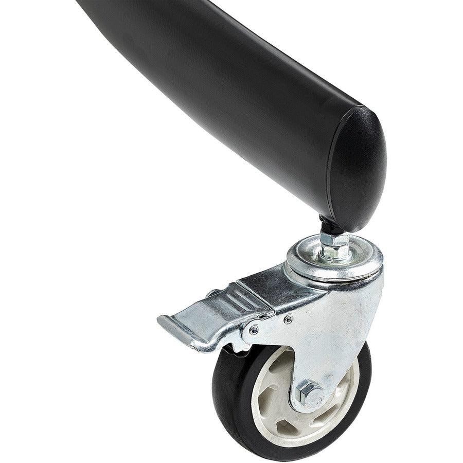 Startech.Com Dual Tv Cart For 37-60In Vesa Tvs Up To 110Lb/50Kg Each - Height Adjustable Tv Mount, Mobile Display Cart W/ Equipment Shelves - Rolling Tv Cart On Wheels - Rolling Tv Stand