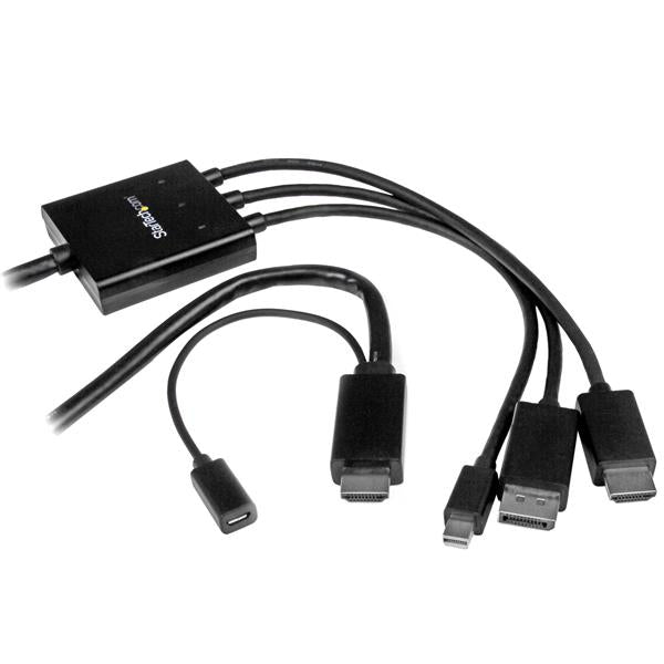 Startech.Com Hdmi, Displayport Or Mini Displayport To Hdmi Converter Cable - 2 M (6 Ft.)