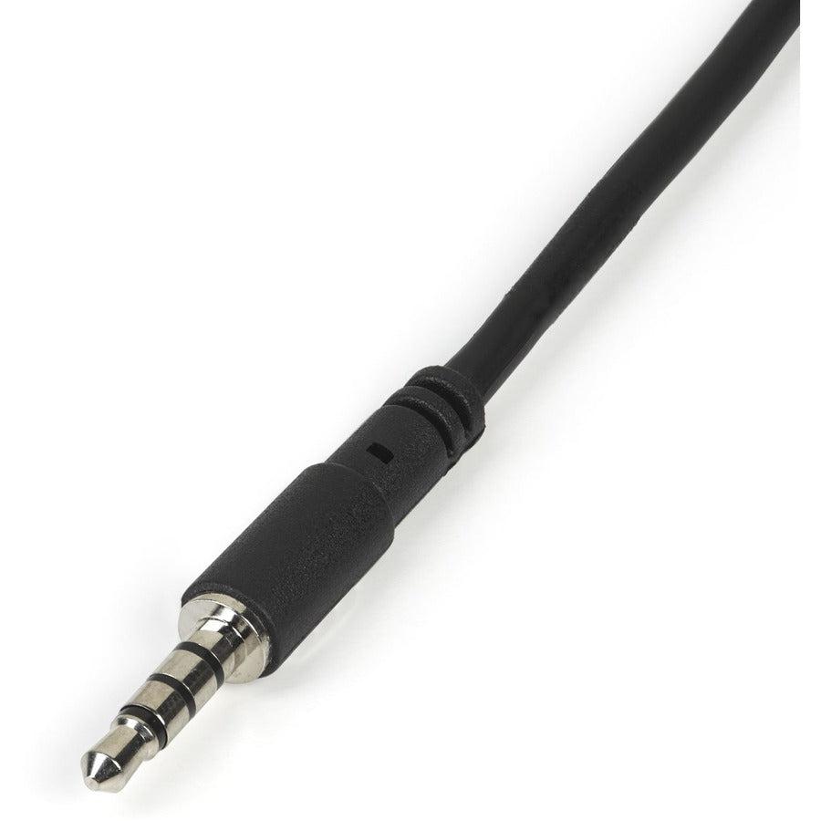 Startech.Com Headset Adapter For Headsets With Separate Headphone / Microphone Plugs - 3.5Mm 4 Position To 2X 3 Position 3.5Mm M/F