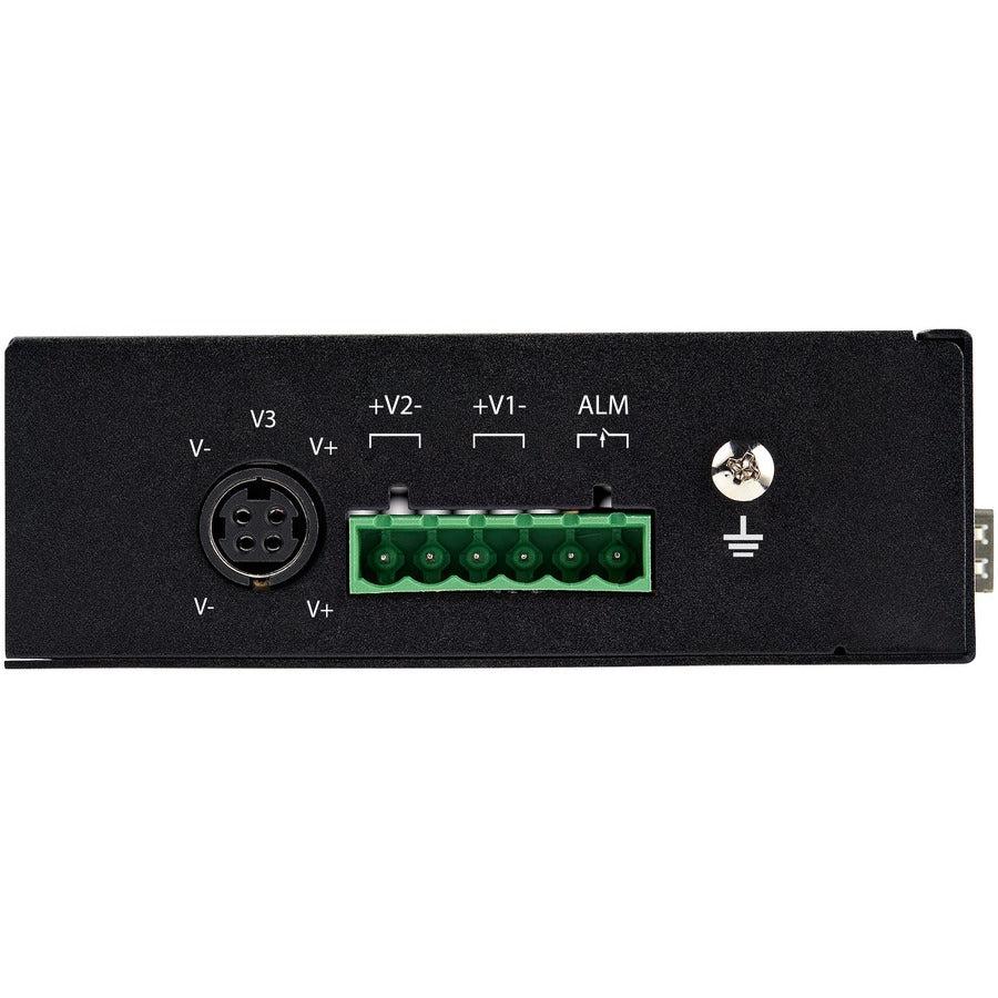 Startech.Com Industrial 5 Port Gigabit Ethernet Switch 5 Poe Rj45 +2 Sfp Slots 30W Poe+ 48Vdc