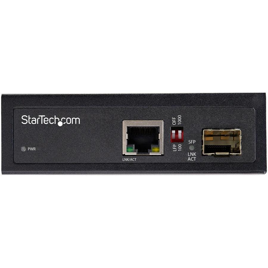 Startech.Com Industrial Fiber To Ethernet Media Converter - 1Gbps Sfp To Rj45/ Cat6 -