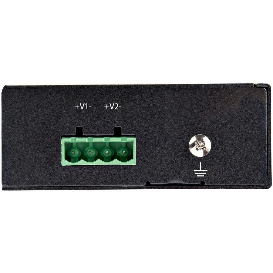 Startech.Com Industrial Gigabit Poe Injector - High Speed/High Power 90W - 802.3Bt Poe++ 48V-56Vdc Din Rail Upoe/Ultra Power Over Ethernet Injector Adapter -40C To +75C Rugged