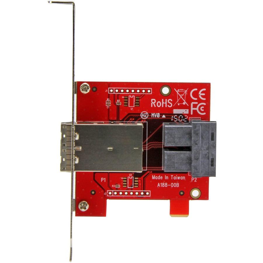 Startech.Com Mini-Sas Adapter - Dual Sff-8643 To Sff-8644 - With Full And Low-Profile Brackets - 12Gbps