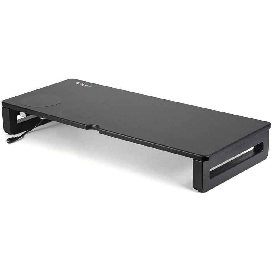 Startech.Com Monitor Riser Stand With Wireless Charging Pad - 15W Qi Charger (Fast Wireless