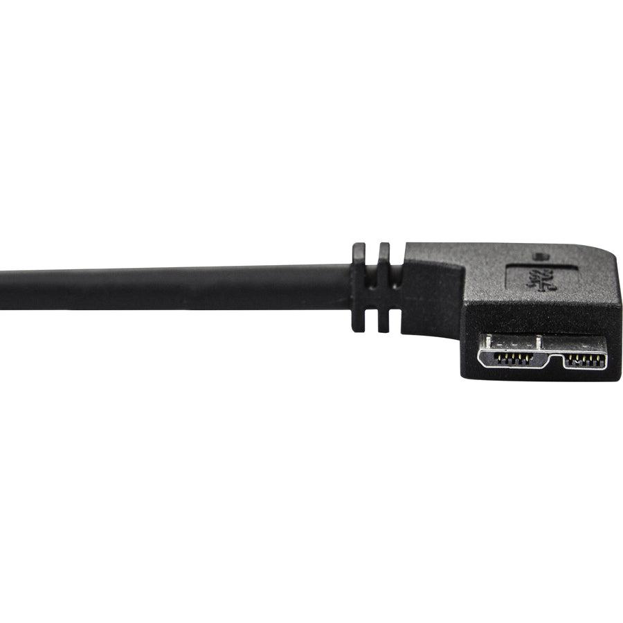 Startech.Com Slim Micro Usb 3.0 Cable - M/M - Left-Angle Micro-Usb - 0.5M (20In)