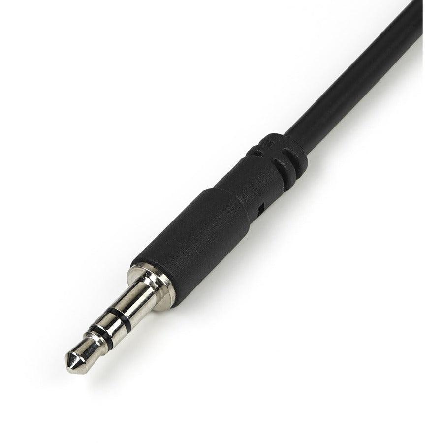 Startech.Com Slim Stereo Splitter Cable - 3.5Mm Male To 2X 3.5Mm Female