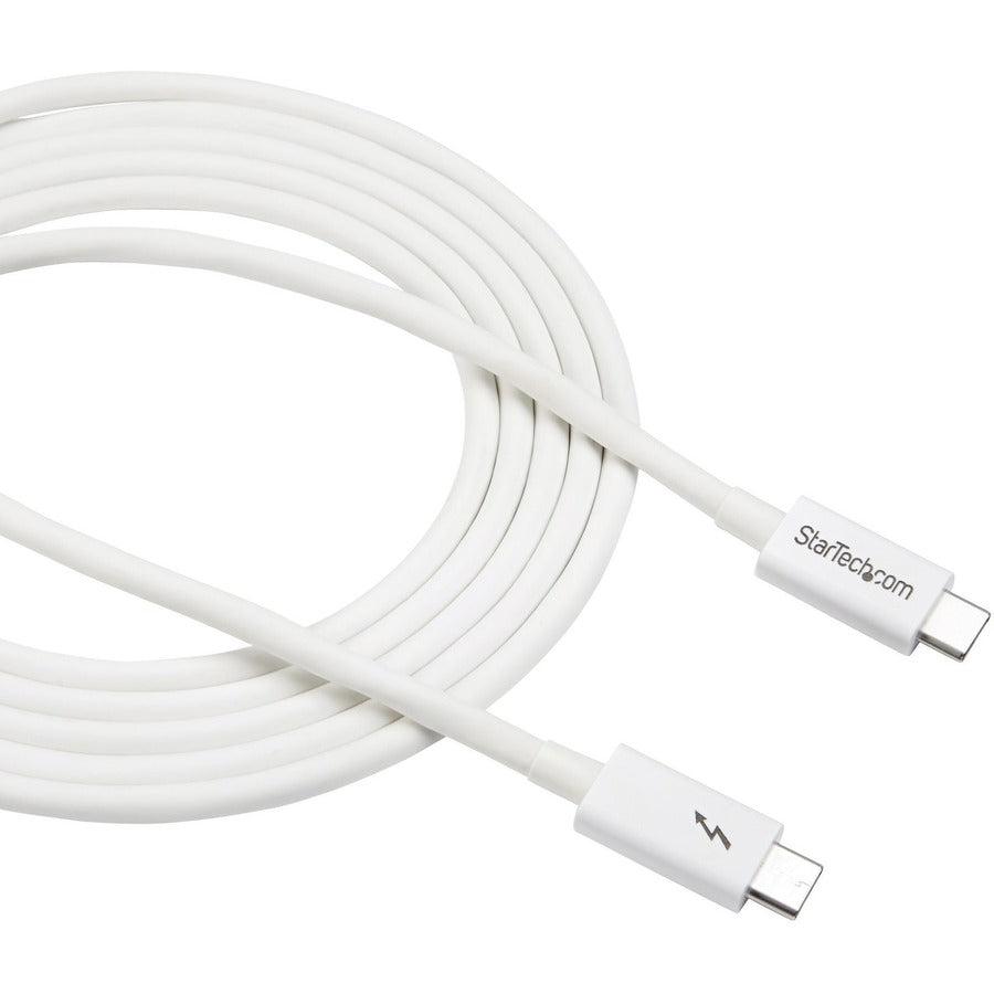 Startech.Com Thunderbolt 3 Cable - 20Gbps - 2M - White - Thunderbolt, Usb, And Displayport Compatible