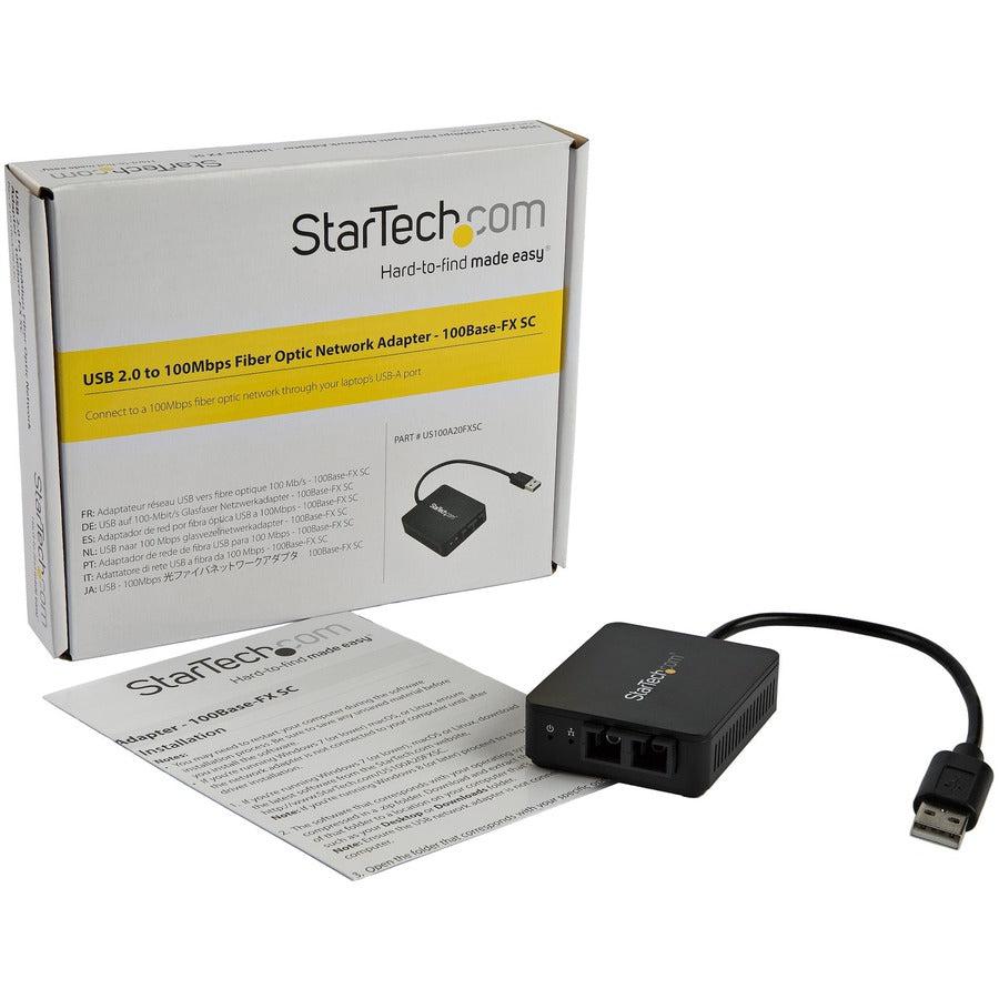 Startech.Com Usb 2.0 To Fiber Optic Converter - 100Basefx Sc