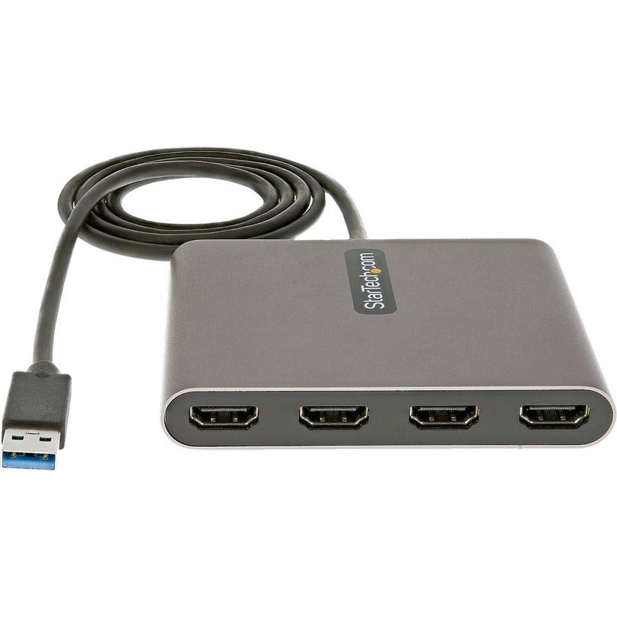 Startech.Com Usb 3.0 To 4X Hdmi Adapter - External Video & Graphics Card - Usb Type-A To Quad Hdmi