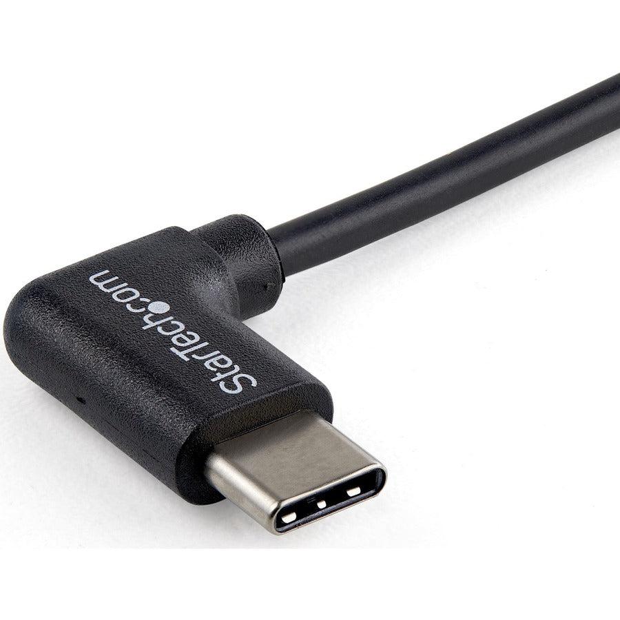 Startech.Com Usb-A To Usb-C Cable - Right-Angle - M/M - 1 M (3 Ft.) - Usb 2.0
