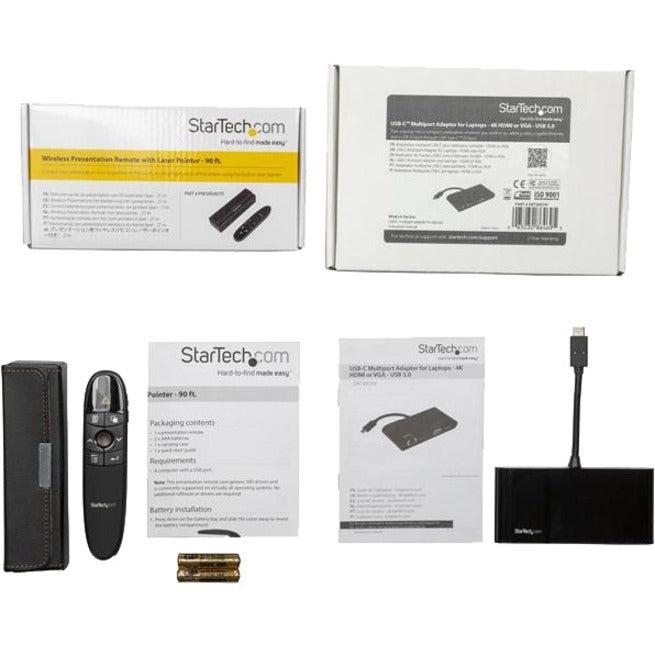 Startech.Com Usb-C Multiport Adapter With Wireless Presenter Remote