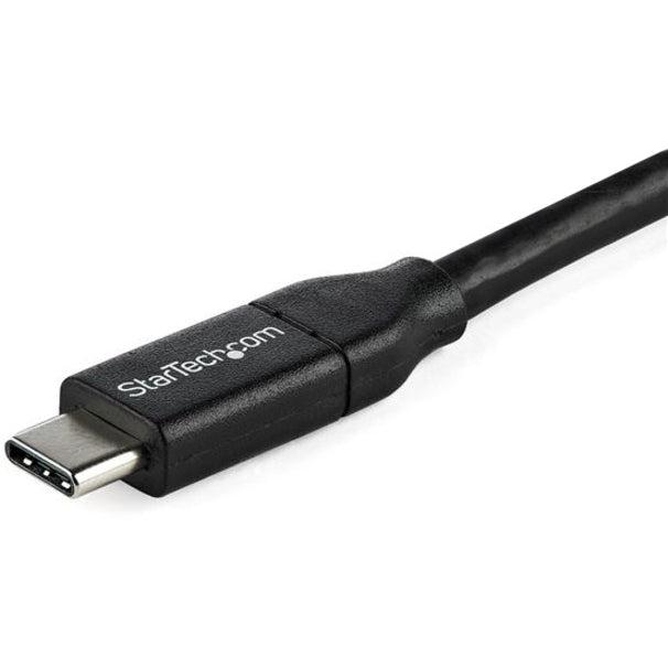 Startech.Com Usb-C To Usb-C Cable W/ 5A Pd - M/M - 1 M (3 Ft.) - Usb 2.0 - Usb-If Certified