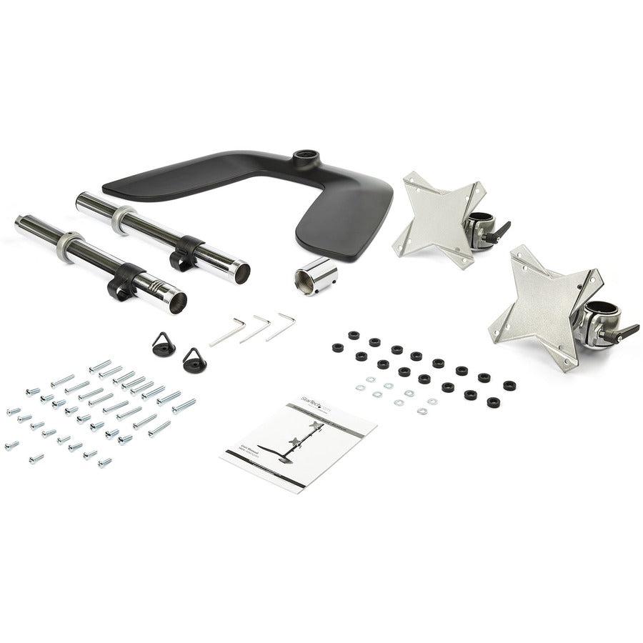 Startech.Com Vertical Dual Monitor Stand - Ergonomic Desktop Stacked Two Monitor Stand Up To 27 Inch