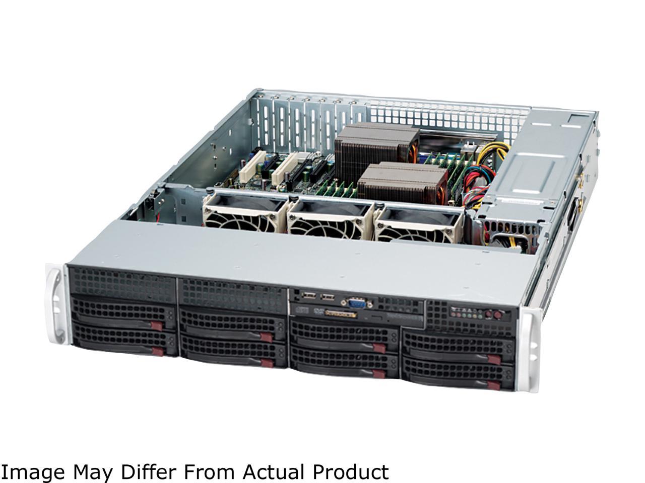 Superchassis Cse-825Tq-600Lpb 600W 2U Rackmount Server Chassis (Black)