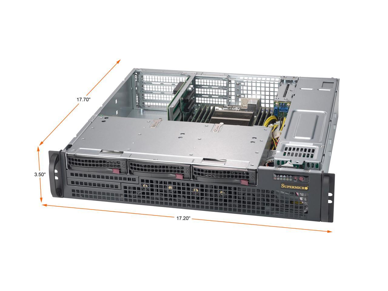 Supermicro Cse-825Mbtqc-R802Wb Sc825Mb 2U Rm Blk 800W Rps Wio Compact Sas3 Cse