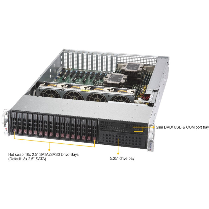 Supermicro Superserver Sys-2029P-Txrt Intel® C621 Lga 3647 (Socket P) Rack (2U) Black