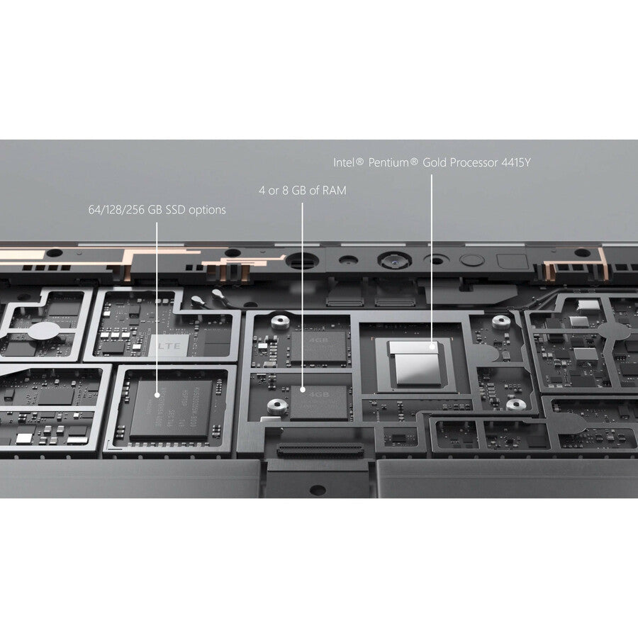 Microsoft Surface Go Tablet - 10 - 8 GB - 128 GB SSD - Windows 10 Pro - 4G - Silver" KC2-00001