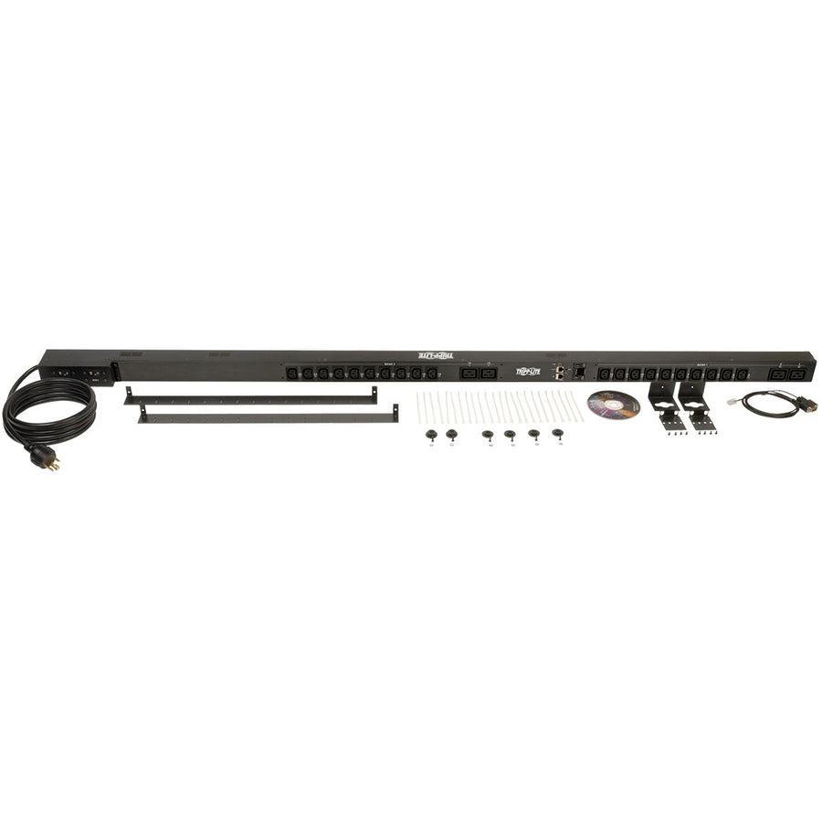 Switched Power Distribution Unit - 5.5kW Network Managed PDU with Outlet Monitoring | Tripp Lite by Eaton PDUMVR30HVNETLX