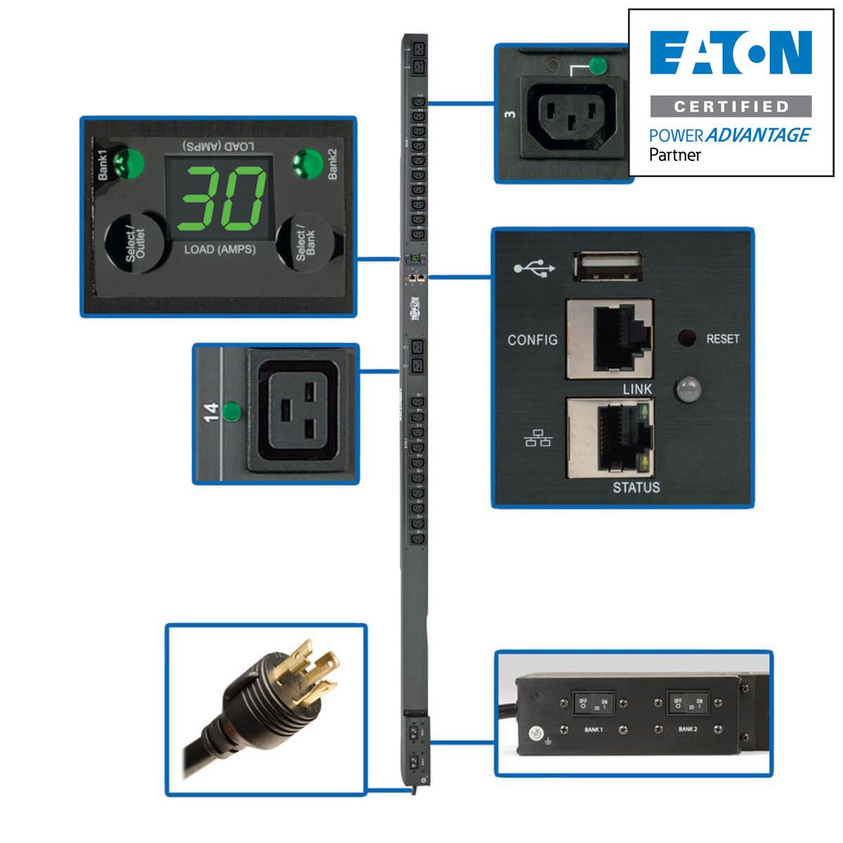 Switched Power Distribution Unit - Network Managed PDU Remote Control ...