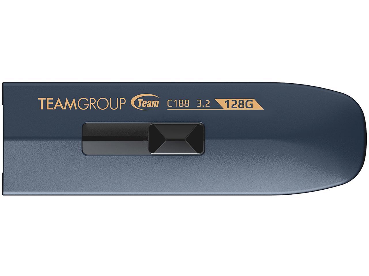 Team 128Gb C188 Usb 3.2 Gen1 Flash Drive, Speed Up To 130Mb/S (Tc1883128Gl01)