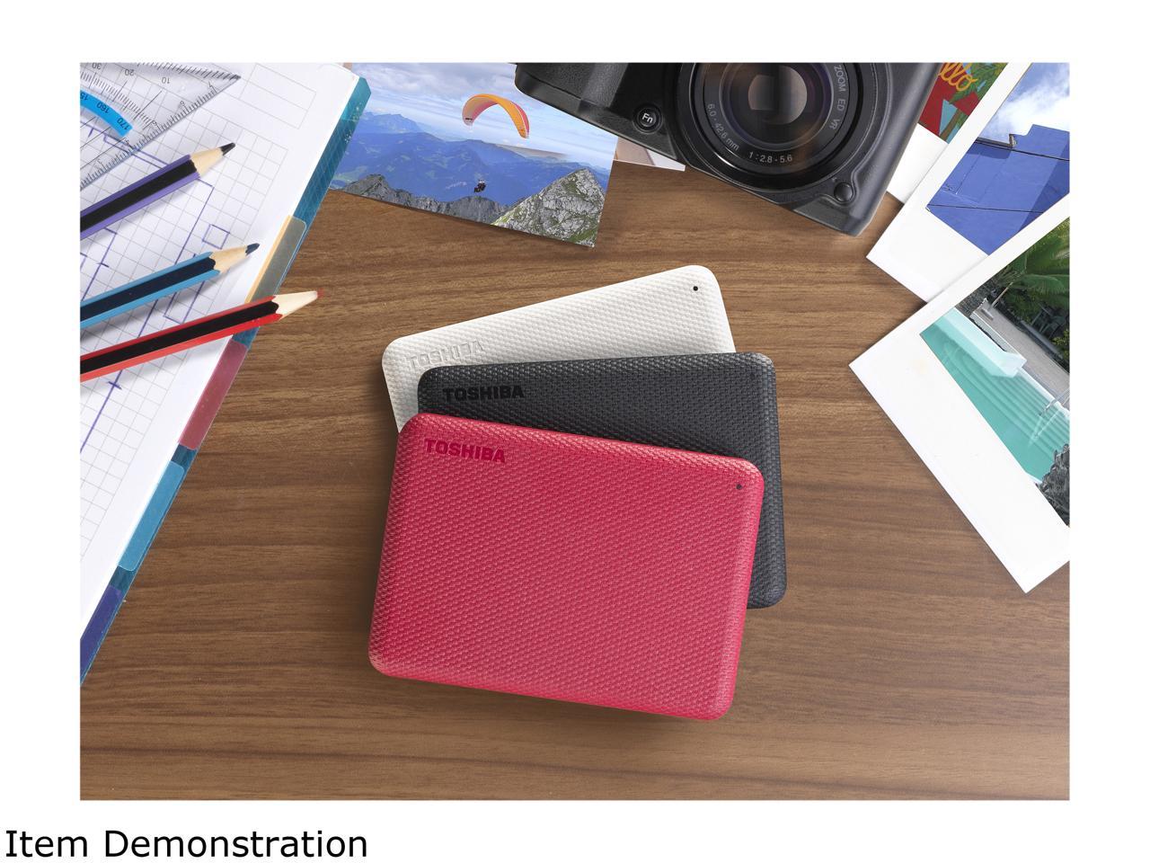 Toshiba 2Tb Canvio Advance Portable External Hard Drive Usb 3.0 Model Hdtca20Xr3Aa Red