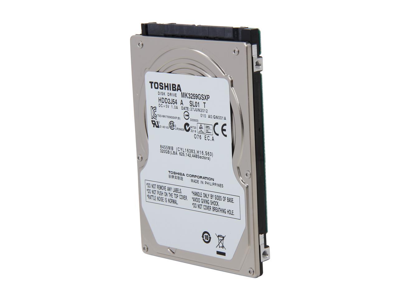 Toshiba Mk3259Gsxp 320Gb 5400 Rpm 8Mb Cache Sata 3.0Gb/S 2.5" Internal Notebook Hard Drive Bare Drive