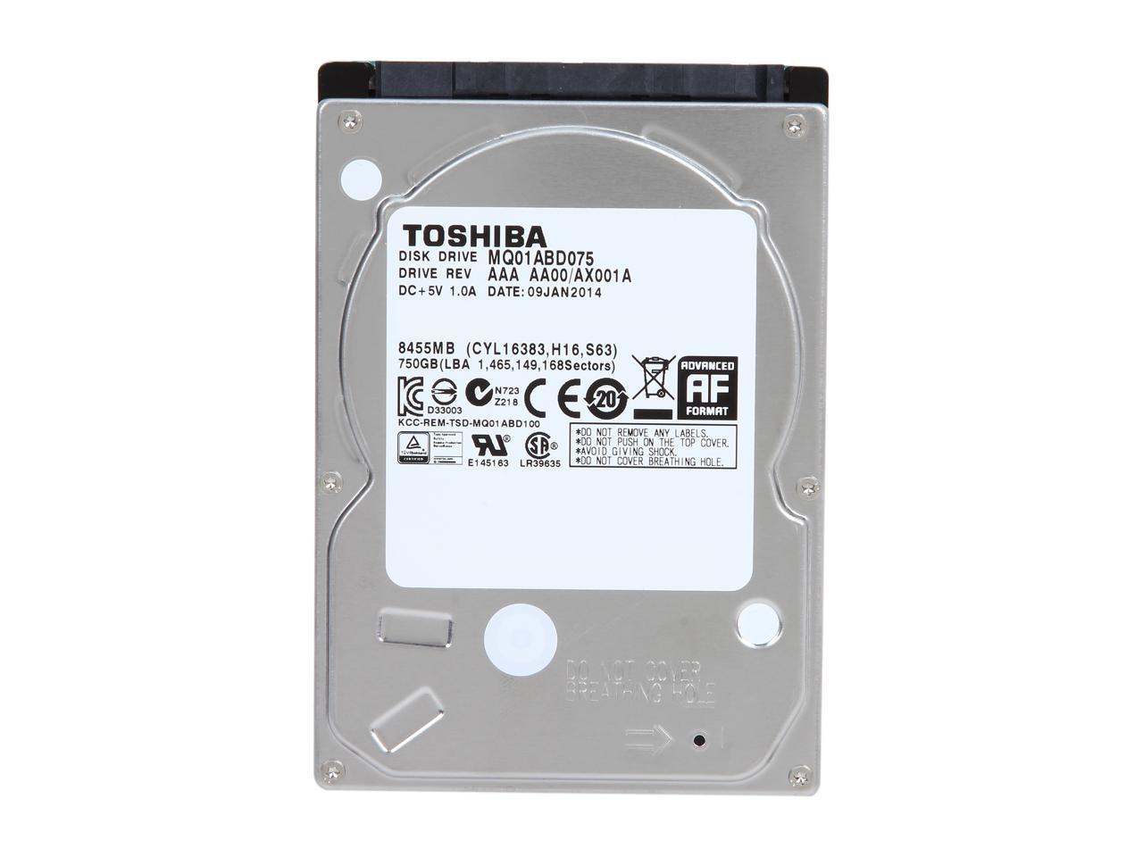 Toshiba Mq01Abd075 750Gb 5400 Rpm 8Mb Cache Sata 3.0Gb/S 2.5" Internal Notebook Hard Drive