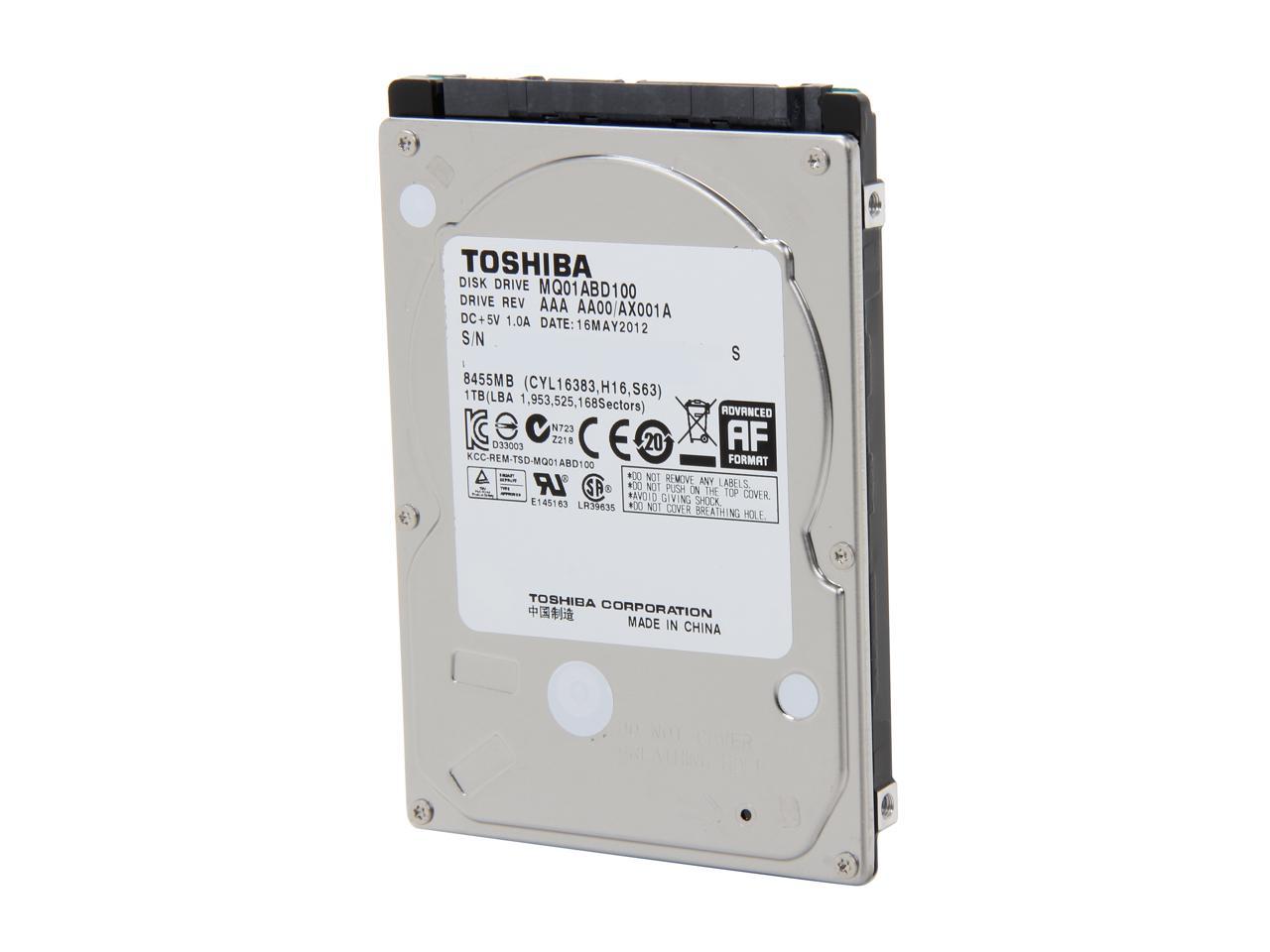 Toshiba Mq01Abd100 1Tb 5400 Rpm 8Mb Cache Sata 3.0Gb/S 2.5" Internal Notebook Hard Drive Bare Drive
