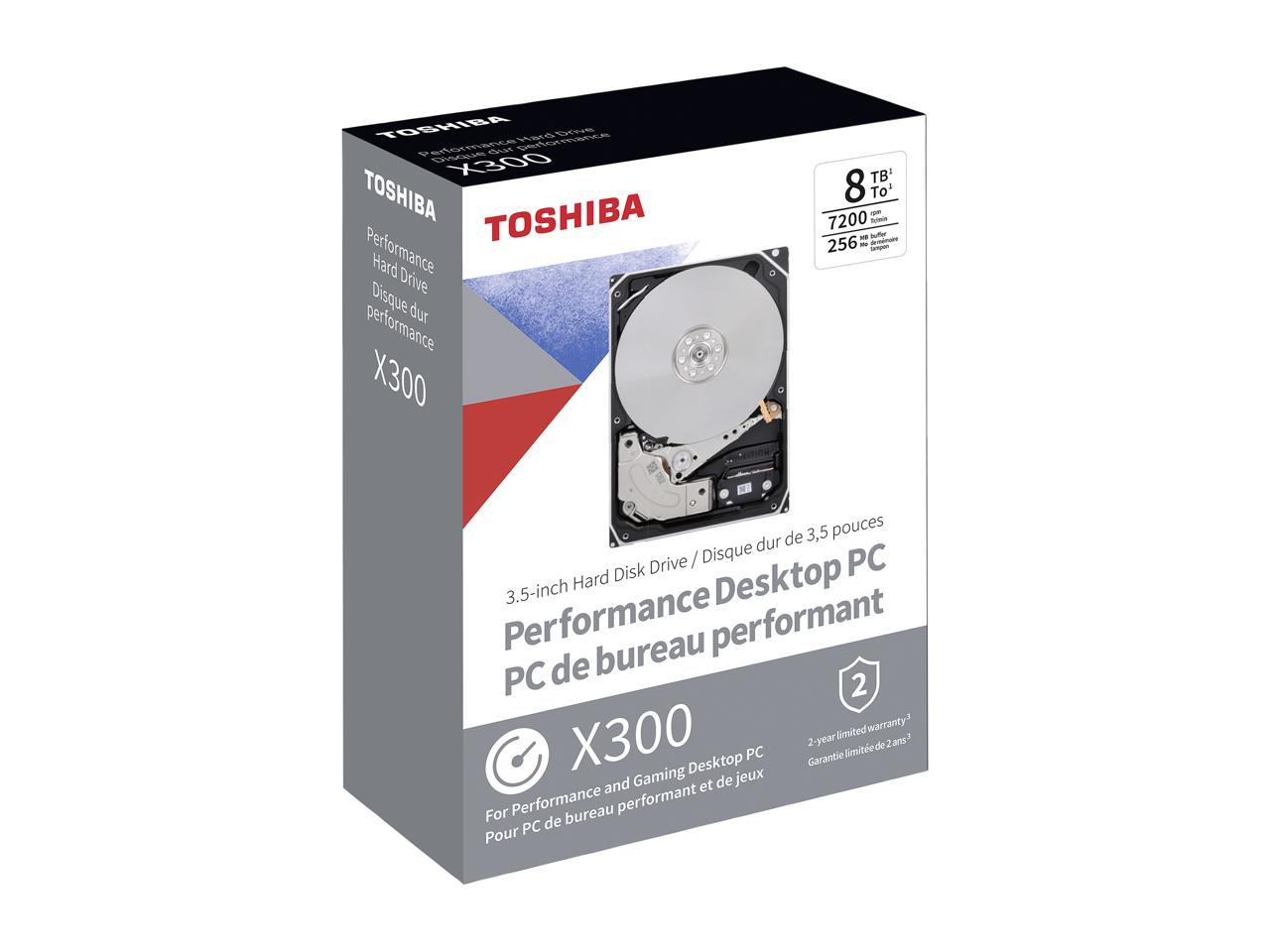 Toshiba X300 Hdwr180Xzsta 8Tb 7200 Rpm 256Mb Cache Sata 6.0Gb/S 3.5" Internal Hard Drive