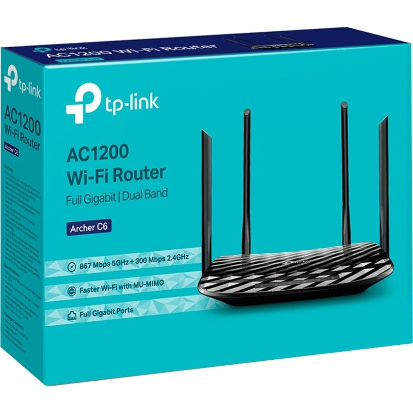 TP-Link Archer C6 - AC1200 Wireless MU-MIMO Gigabit Router