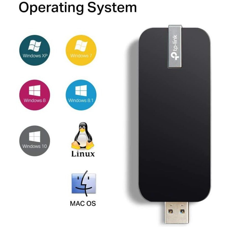 TP-Link Archer T4U - IEEE 802.11ac Dual Band Wi-Fi Adapter for Desktop Computer/Notebook ARCHER T4U_V3