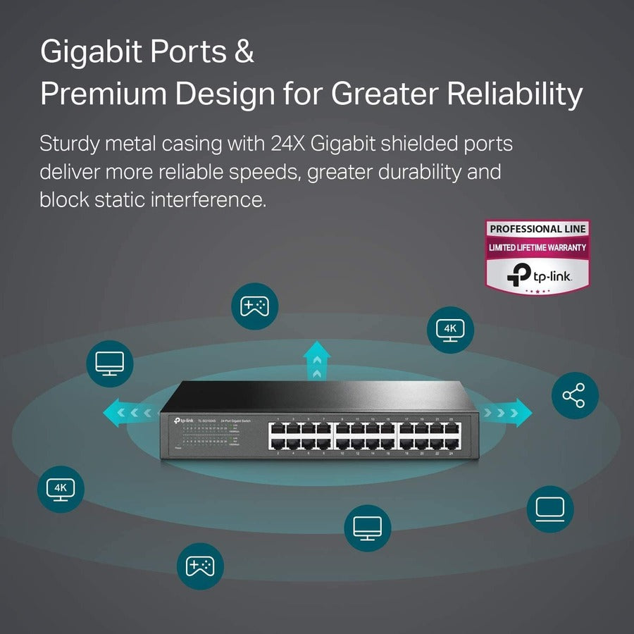 TP-Link TL-SG1024S - 24-Port Gigabit Desktop/Rackmount Ethernet Switch