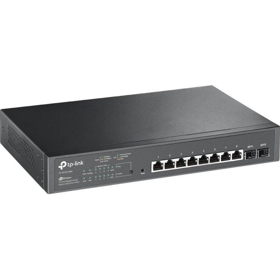 TP-Link TL-SG2210MP - JetStream 10-Port Gigabit Smart Switch with 8-Port PoE+