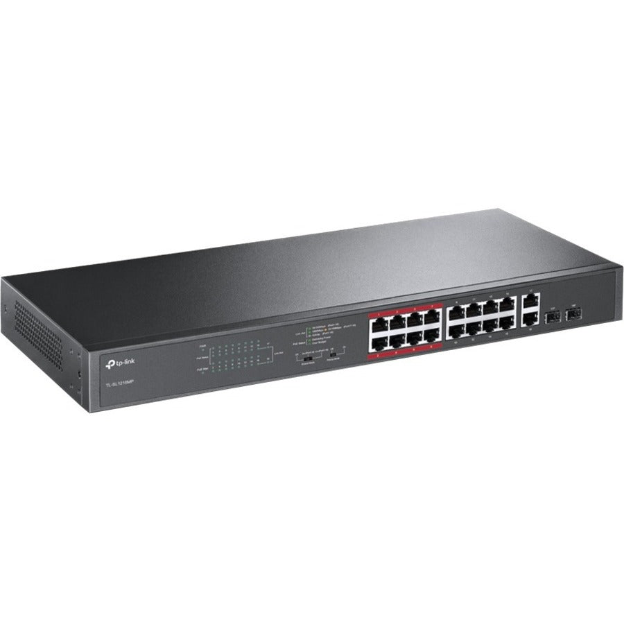TP-Link TL-SL1218MP - 16 Port 10/100Mbps Fast Ethernet PoE Switch