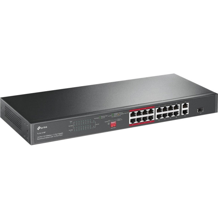 TP-Link TL-SL1218P - 16 Port 10/100Mbps Fast Ethernet PoE Switch