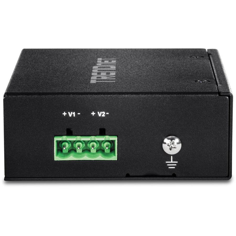 TRENDnet TI-PG50 5-Port Industrial Gigabit PoE+ DIN-Rail Switch - IP50 Rated | TecISoft