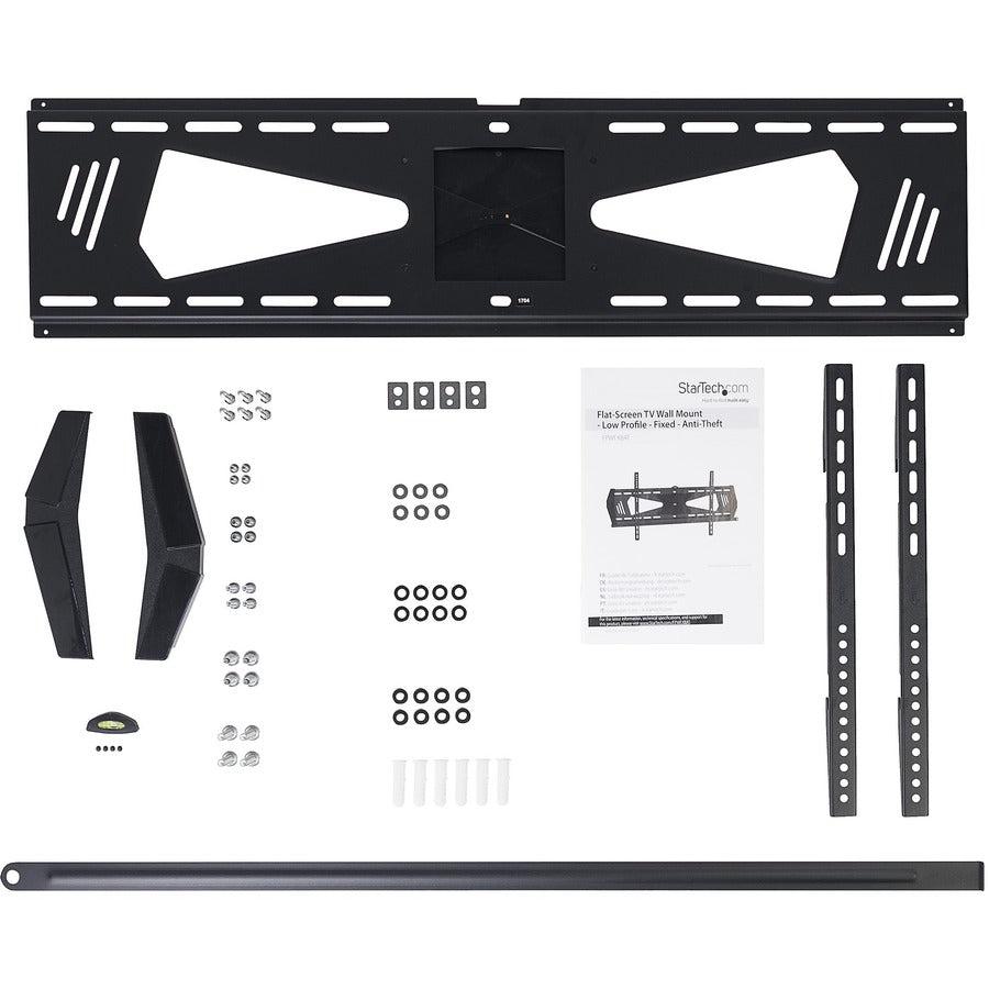 TV Wall Mount Fixed Low Profile - Anti-Theft Display Mount | TecISoft FPWFXBAT