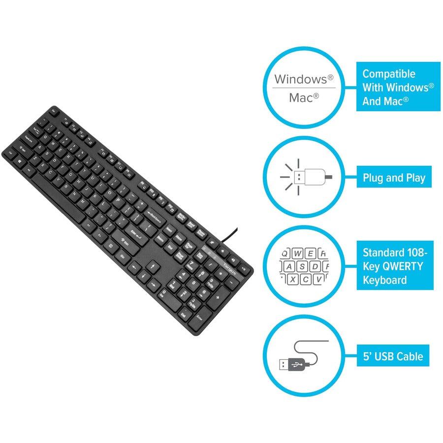 Targus Akb30Us Keyboard Usb Qwerty Black