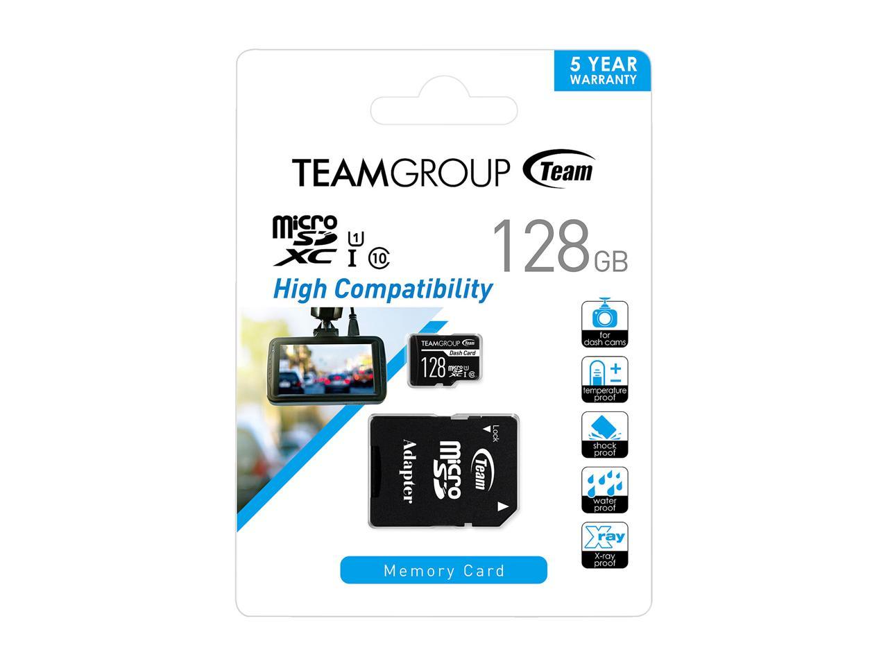Team 32Gb Dash Card Microsdhc Uhs-I/U1 Class 10 Memory Card With Adapter, Speed Up To 80Mb/S (Tdusdh32Guhs03)