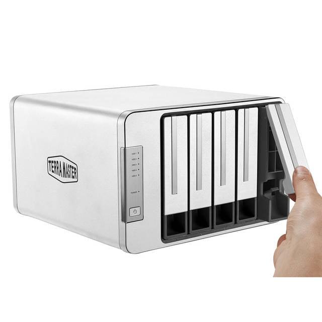 Terramaster D5-300 Usb3.0 (5Gbps) Type C 5-Bay External Hard Drive Enclosure Support Raid 5 Hard Disk Raid Storage (Diskless)