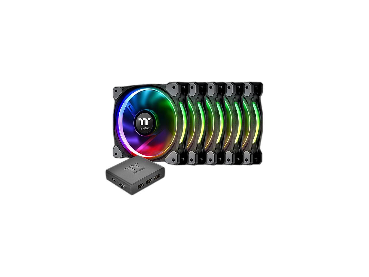 Thermaltake Cl-F057-Pl14Sw-A Rgb Led Riing Plus 14 Rgb Radiator Fan Tt Premium Edition (5 Fan Pack)