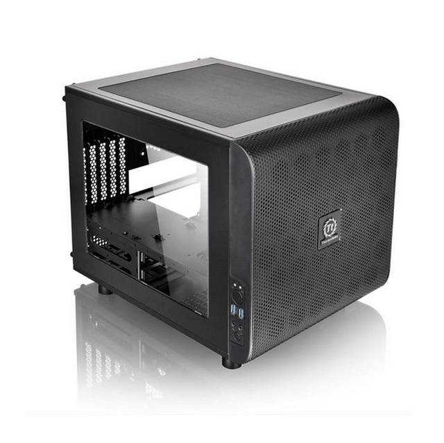 Thermaltake Core V21 Ca-1D5-00S1Wn-00 No Power Supply Microatx Cube Case (Black)