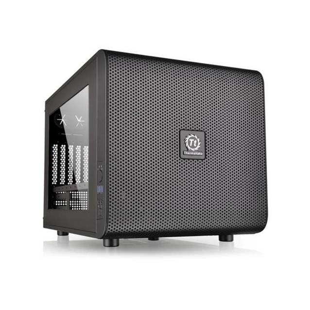 Thermaltake Core V21 Ca-1D5-00S1Wn-00 No Power Supply Microatx Cube Case (Black)
