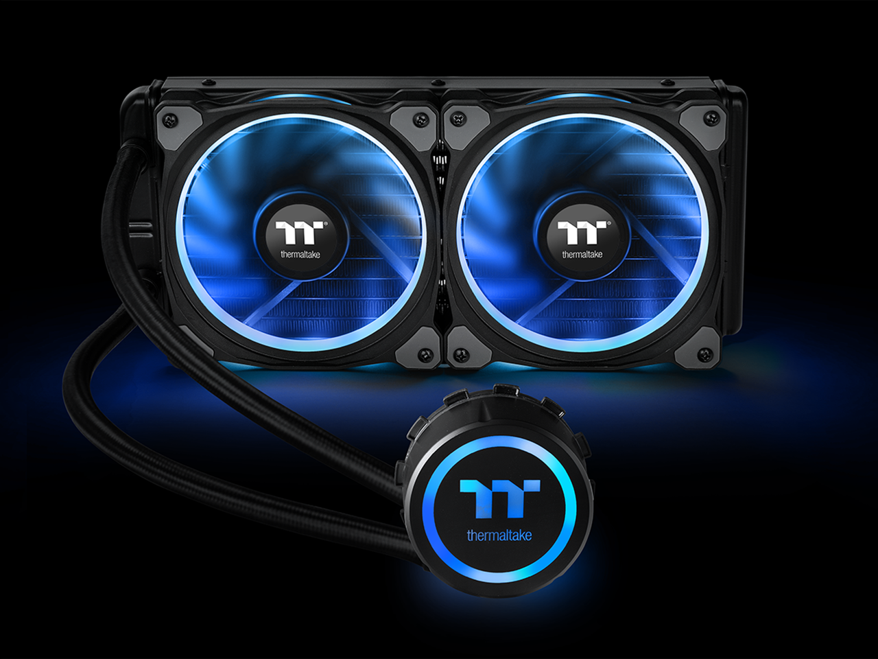 Thermaltake Floe Aio Riing Rgb 240 Tt Premium Edition Pwm Tr4 Lga2066 Ready Liquid Cooling System Cl-W157-Pl12Sw-A